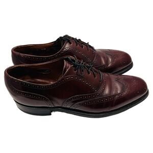 Bostonian leather burgundy oxford wingtip dressy office men’s shoe 9